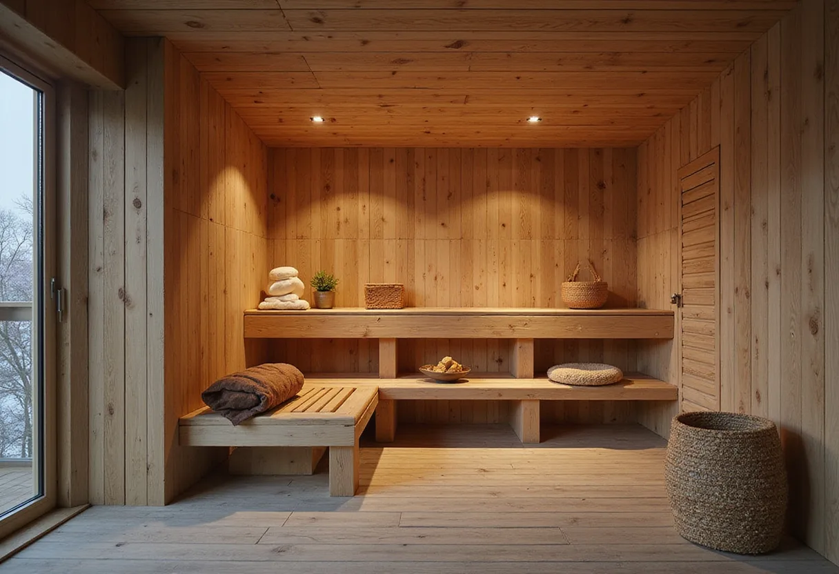 Rare Collectiv surrounds Norwegian sauna with timber ribs that "evoke the hull of a ship"