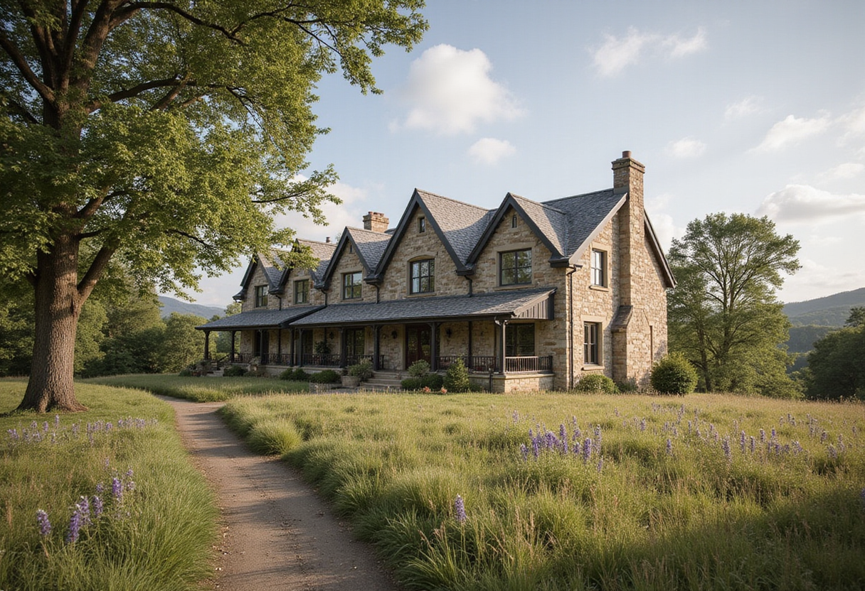Stone-built meadows boutique hotel takes shape around gardens in rural UK