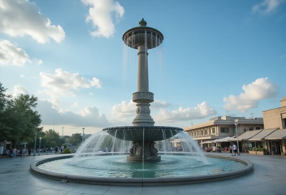 BIG designs cloud-like Tirana Fountain Tower raised above public park