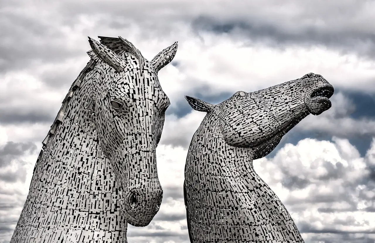Plywood horse doubles turn monument into public playground in seattle