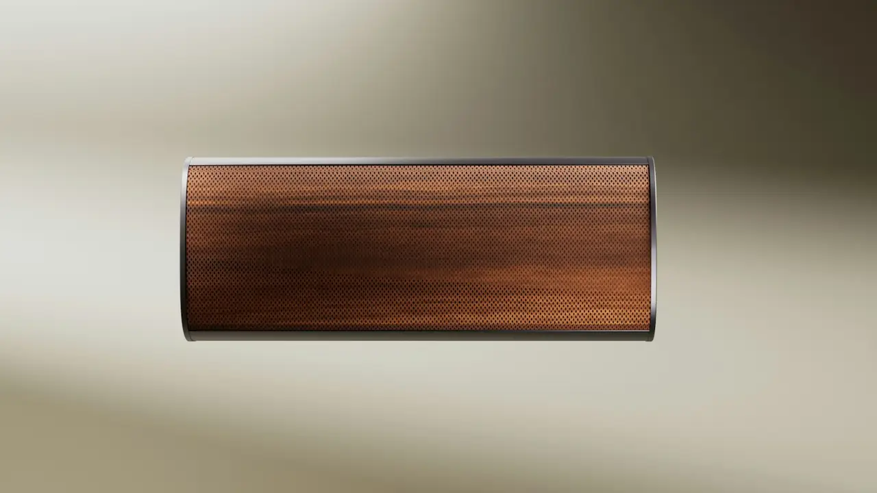 Stained bamboo and concealed storage shape MK designers’ handle table